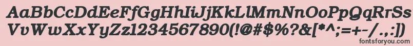 フォントErBukinistKoi8RBoldItalic – ピンクの背景に黒い文字