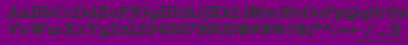 ErBukinistKoi8RBoldItalic Font – Black Fonts on Purple Background