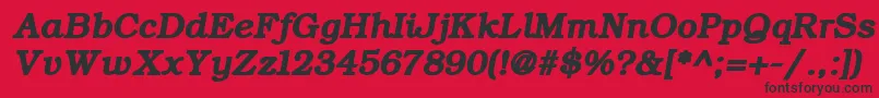 ErBukinistKoi8RBoldItalic Font – Black Fonts on Red Background