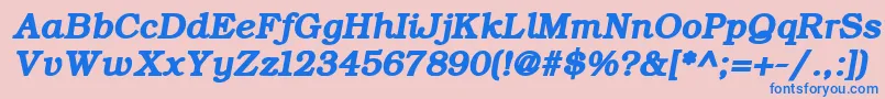 ErBukinistKoi8RBoldItalic Font – Blue Fonts on Pink Background