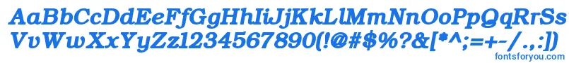 フォントErBukinistKoi8RBoldItalic – 白い背景に青い文字