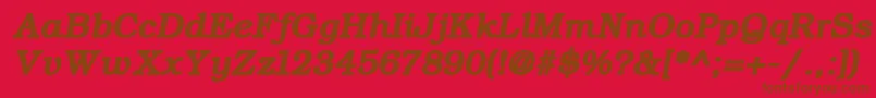 ErBukinistKoi8RBoldItalic Font – Brown Fonts on Red Background