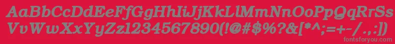 ErBukinistKoi8RBoldItalic-Schriftart – Graue Schriften auf rotem Hintergrund
