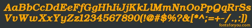 フォントErBukinistKoi8RBoldItalic – 黒い背景にオレンジの文字