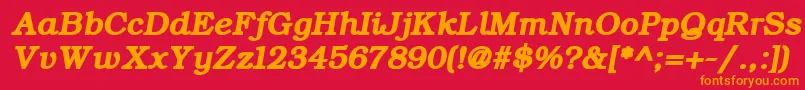 ErBukinistKoi8RBoldItalic Font – Orange Fonts on Red Background