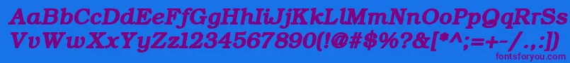 ErBukinistKoi8RBoldItalic Font – Purple Fonts on Blue Background