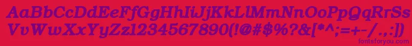 ErBukinistKoi8RBoldItalic Font – Purple Fonts on Red Background