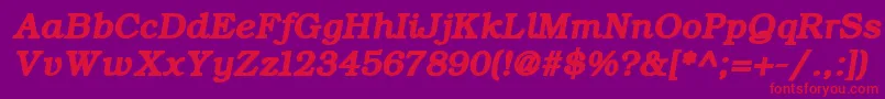 ErBukinistKoi8RBoldItalic Font – Red Fonts on Purple Background