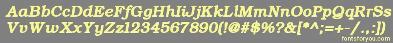 ErBukinistKoi8RBoldItalic Font – Yellow Fonts on Gray Background