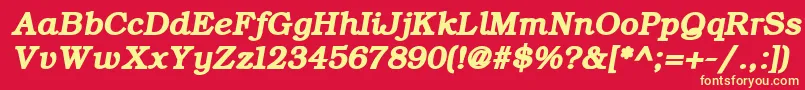 ErBukinistKoi8RBoldItalic Font – Yellow Fonts on Red Background
