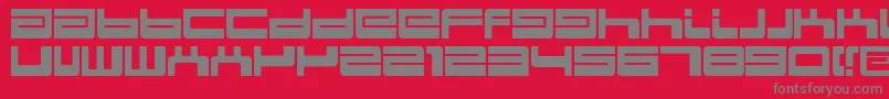 Bdeject-Schriftart – Graue Schriften auf rotem Hintergrund