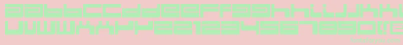 Bdeject-Schriftart – Grüne Schriften auf rosa Hintergrund