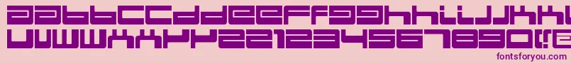 Bdeject-Schriftart – Violette Schriften auf rosa Hintergrund