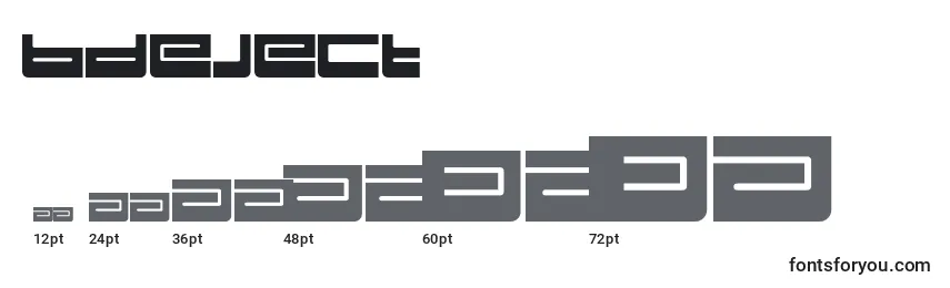 Размеры шрифта Bdeject