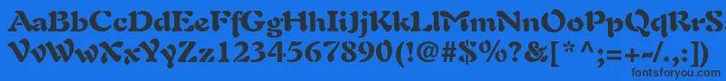 AuriolltstdBlack Font – Black Fonts on Blue Background