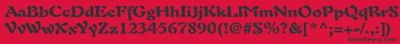 AuriolltstdBlack Font – Black Fonts on Red Background