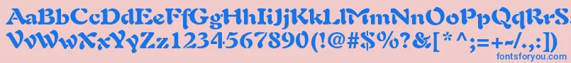 AuriolltstdBlack Font – Blue Fonts on Pink Background