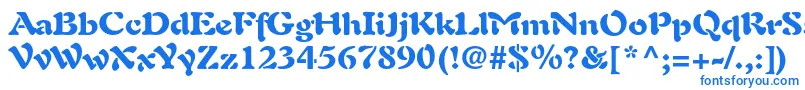 フォントAuriolltstdBlack – 白い背景に青い文字