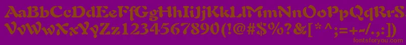 AuriolltstdBlack Font – Brown Fonts on Purple Background