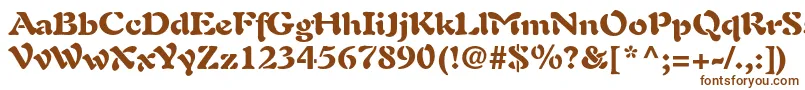 Шрифт AuriolltstdBlack – коричневые шрифты на белом фоне