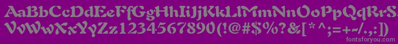 AuriolltstdBlack Font – Gray Fonts on Purple Background