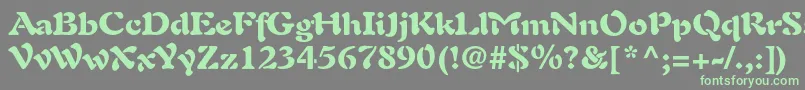 AuriolltstdBlack-fontti – vihreät fontit harmaalla taustalla