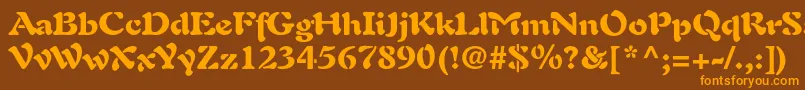 AuriolltstdBlack Font – Orange Fonts on Brown Background