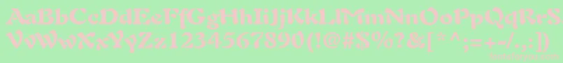 AuriolltstdBlack Font – Pink Fonts on Green Background