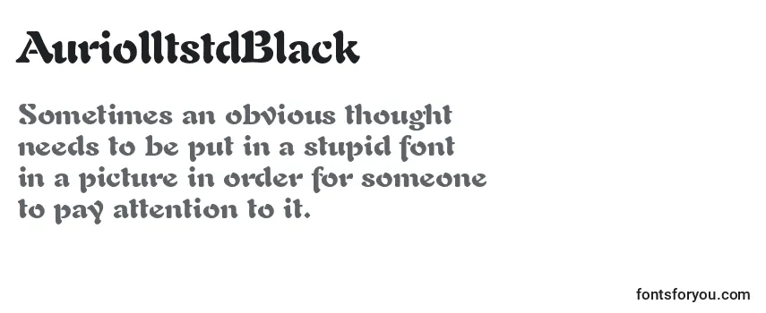Review of the AuriolltstdBlack Font