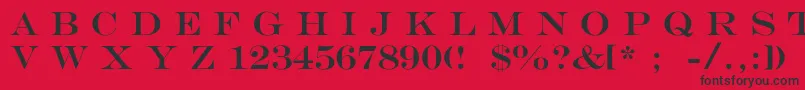 MengraversSizeone Font – Black Fonts on Red Background