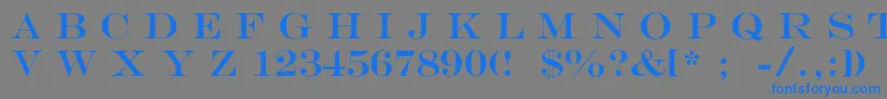 MengraversSizeone Font – Blue Fonts on Gray Background