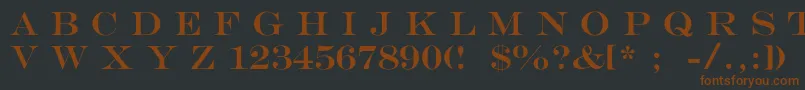 Шрифт MengraversSizeone – коричневые шрифты на чёрном фоне