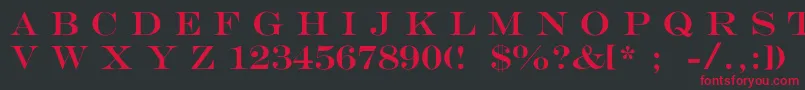 MengraversSizeone Font – Red Fonts on Black Background