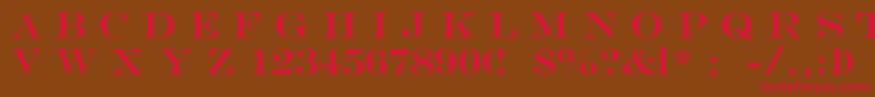 MengraversSizeone Font – Red Fonts on Brown Background