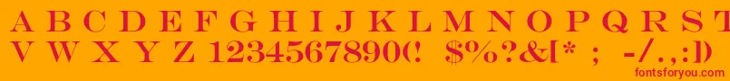 MengraversSizeone Font – Red Fonts on Orange Background