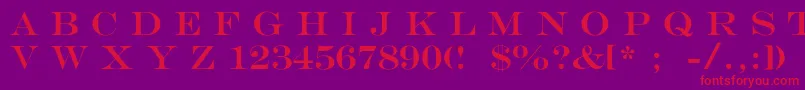 MengraversSizeone Font – Red Fonts on Purple Background