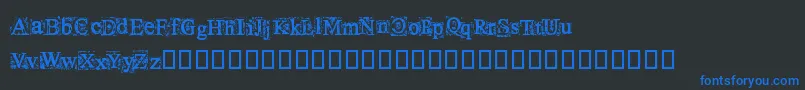 フォントTimesNewOmen – 黒い背景に青い文字