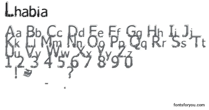 Czcionka Lhabia – alfabet, cyfry, specjalne znaki