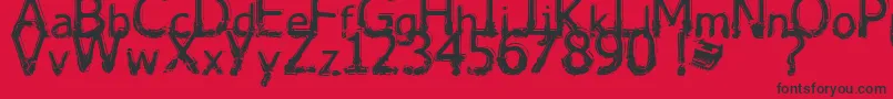 Lhabia Font – Black Fonts on Red Background