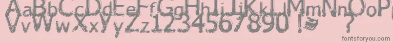 Lhabia Font – Gray Fonts on Pink Background