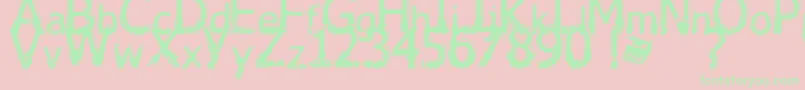 Lhabia Font – Green Fonts on Pink Background