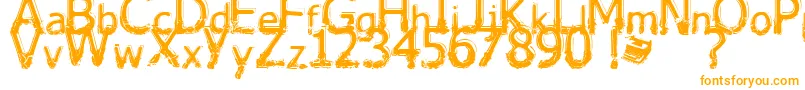 Lhabia Font – Orange Fonts on White Background