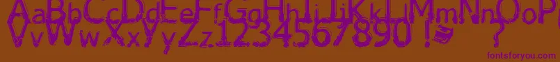 Lhabia Font – Purple Fonts on Brown Background