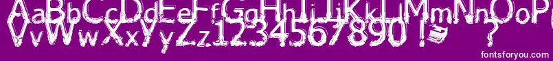 Lhabia Font – White Fonts on Purple Background