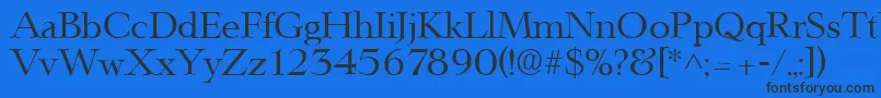LingwoodRegular Font – Black Fonts on Blue Background