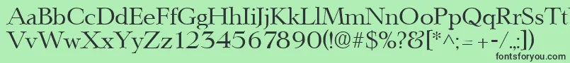 フォントLingwoodRegular – 緑の背景に黒い文字