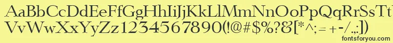 LingwoodRegular Font – Black Fonts on Yellow Background