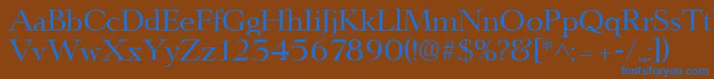 LingwoodRegular Font – Blue Fonts on Brown Background