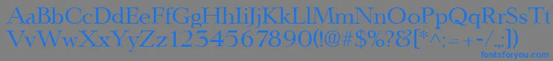 LingwoodRegular Font – Blue Fonts on Gray Background