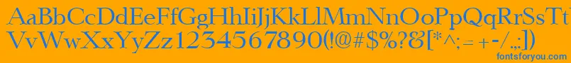 LingwoodRegular Font – Blue Fonts on Orange Background